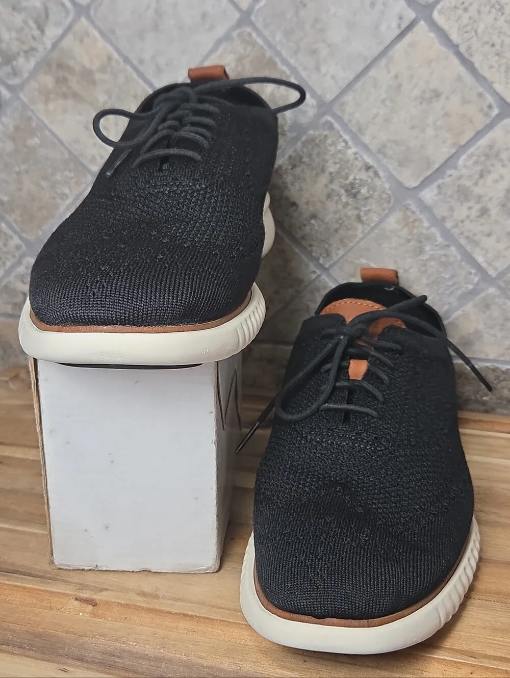 Cole Haan Mens 2. Zerogrand Stitchlite Wingtip Oxford Black Size 10 M